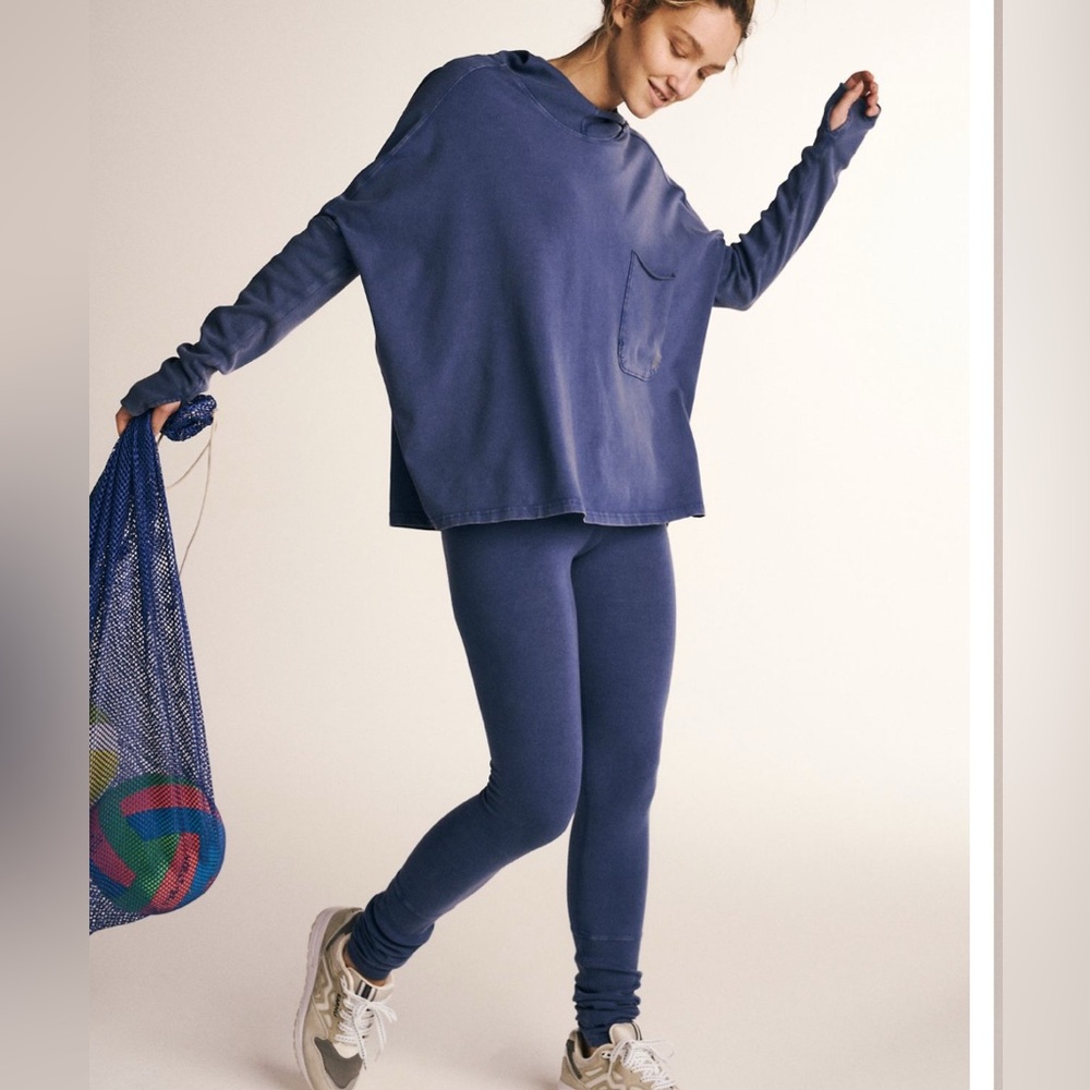 FP Movement by Free People Hot Shot Hooded set in Atlantic blue
